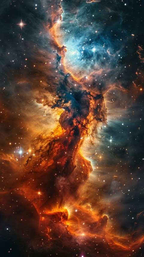 A colorful nebula aesthetic in space with clouds and stars in the background abstract galaxy (272)